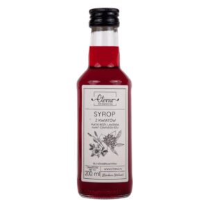 Syrop z kwiatów - płatki róży, lawenda i kwiat czarnego bzu 200ml ETERNO