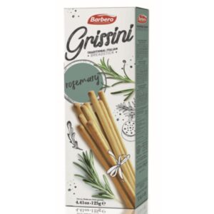 Grissini Torinesi włoskie paluszki chlebowe z rozmarynem 125g BARBERO