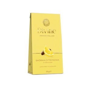 Skórka cytrynowa w czekoladzie deserowej 50g DIVINE