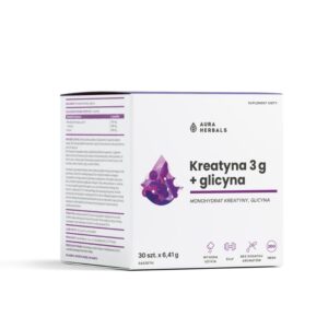 Kreatyna 3 g, monohydrat, glicyna, saszetki 30 szt AURA