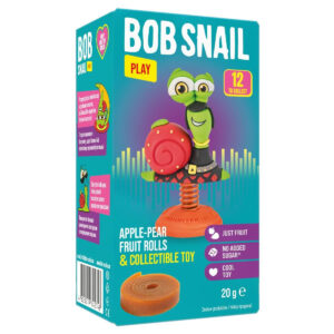 Przekąska jabłko-gruszka 20g z zabawką BOB SNAIL