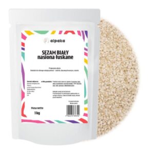 Sezam biały łuskany 1kg ALPAKA