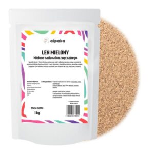 Len mielony brązowy 1kg ALPAKA