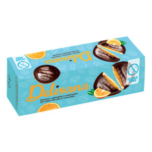 Bezcukrowe biszkopty z galaretką pomarańczową w czekoladzie 140g