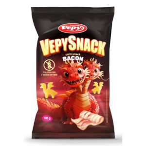 Chrupki kukurydziane ekstrudowane o smaku boczku bezglutenowe 50g VEPY