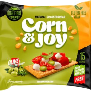 Pieczywo kukurydziane o smaku oliwkowym z rozmarynem bezglutenowa 80g CORN&JOY